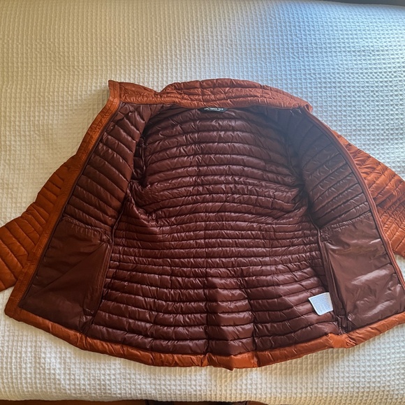 Arcteryx Yerba Goose Down Puffer Jacket Orange Full Zip - Picture 6 of 8